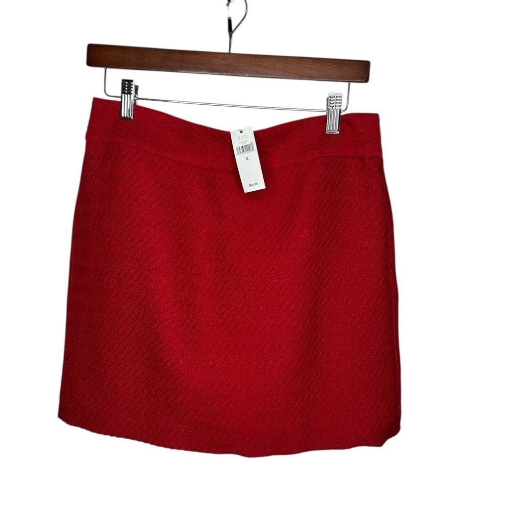 Banana Republic Red Textured Mini Skirt